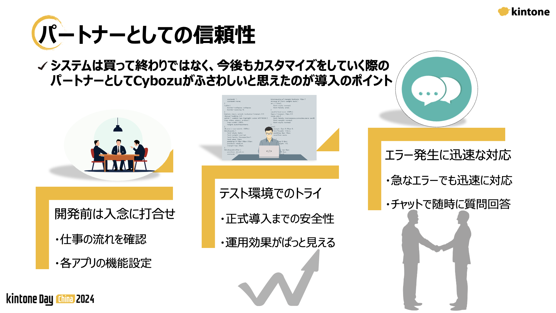 パートナーとしての信頼性