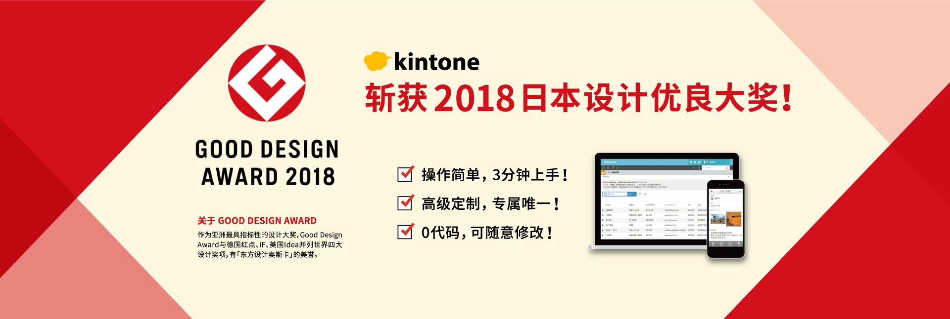 kintone斩获2018日本设计优良大奖！